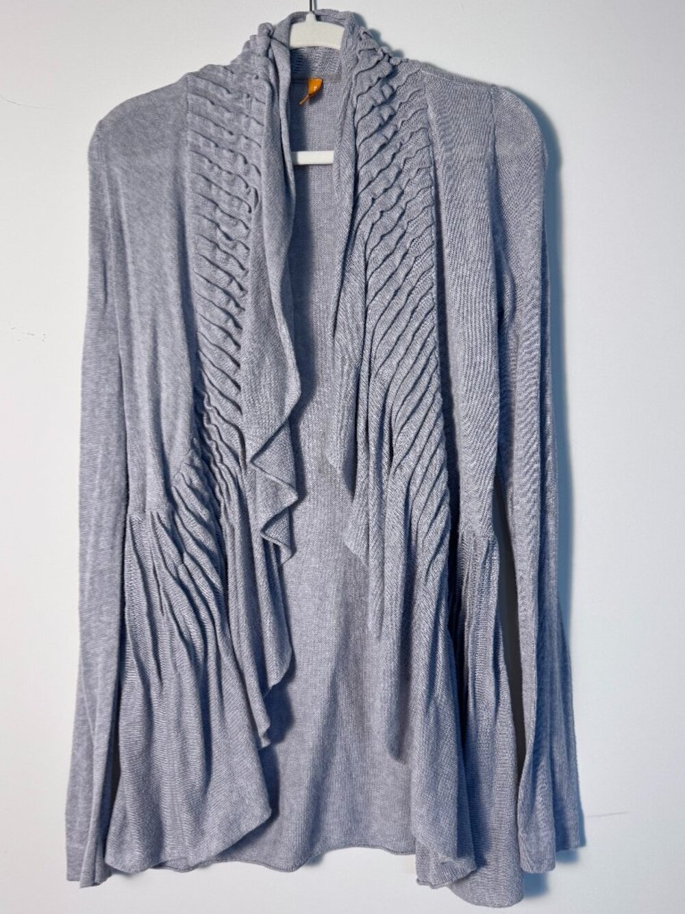 Lucy "Charming Sweater" Heather Grey Cardigan Women's Size Medium